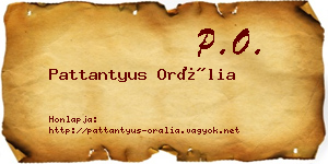 Pattantyus Orália névjegykártya